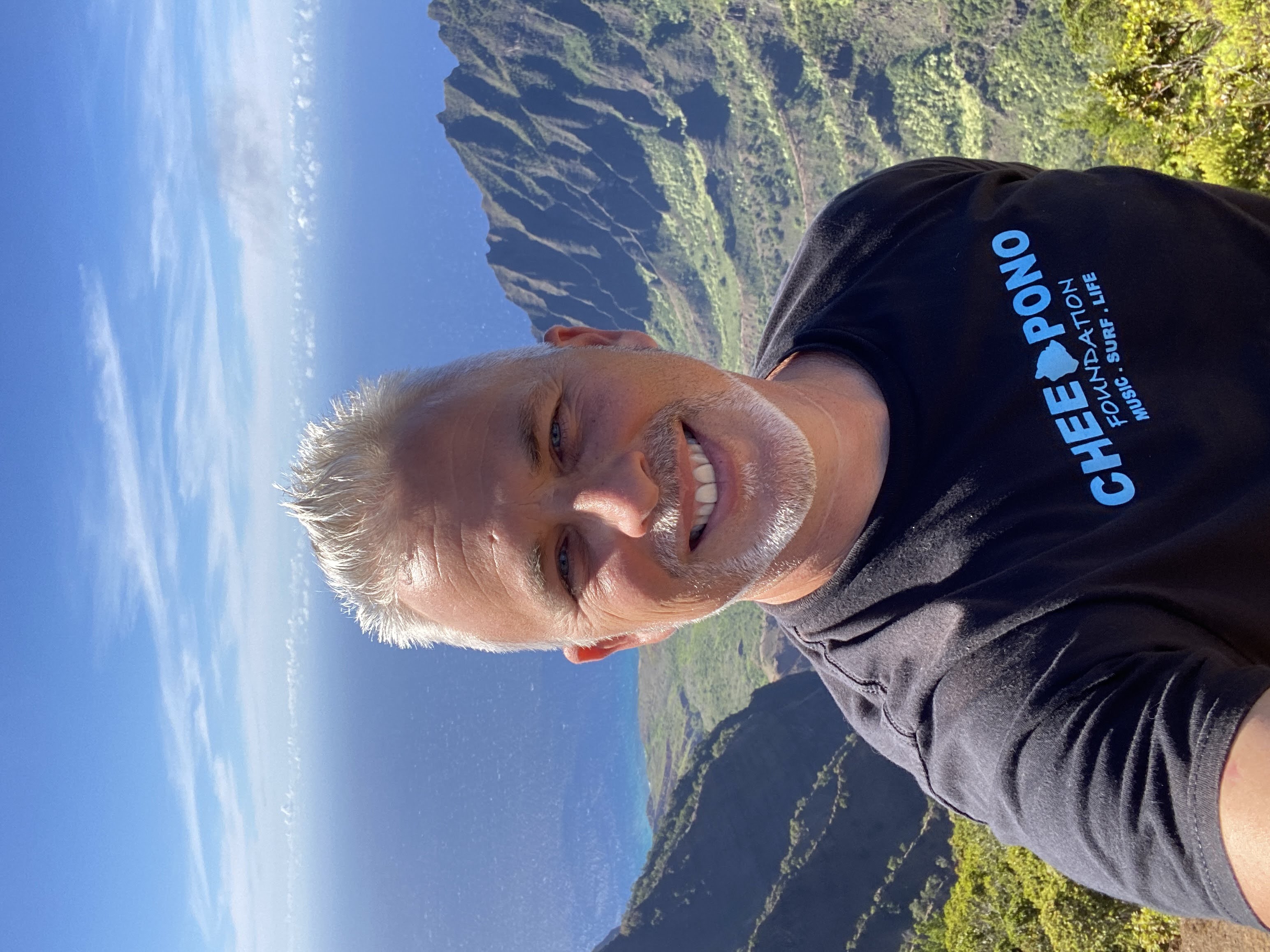 Brent Carlson at the Kalalau Valley lookout, Kauai